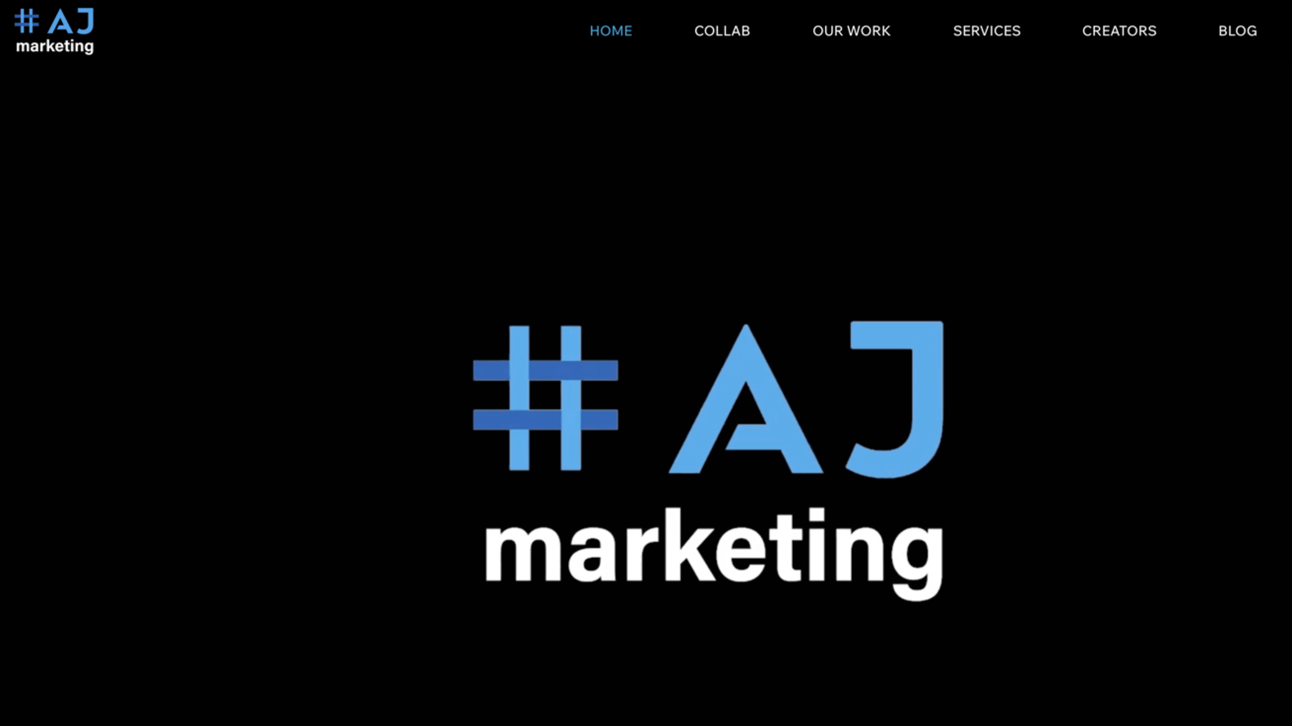 AJ marketing página de inicio