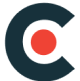 Logo de Clutch, représenté par une lettre C stylisée en vert foncé avec un centre rouge sur un fond transparent.