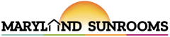 Maryland Sunrooms Logo mit Sonnenuntergang.