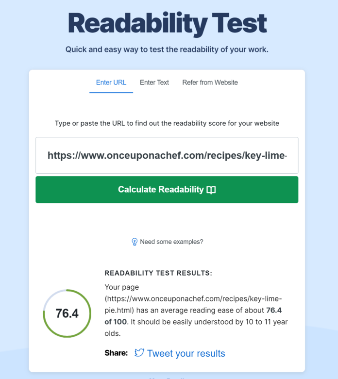 SEO basics: Readability test results